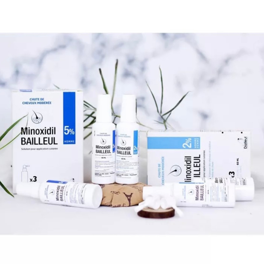 Thuốc Xịt Mọc Tóc Pháp Minoxidil Bailleul 2% Và 5% – NHẬP TRỰC TIẾP PHÁP – Dùng Cho Cả Nữ Và Nam