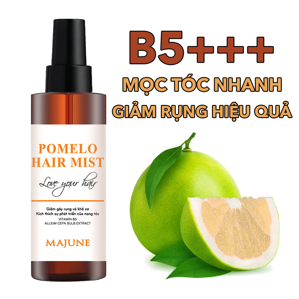 Xịt kích mọc tóc tinh dầu vỏ bưởi MAJUNE 100ml, giảm gãy rụng tóc, dưỡng tóc nhanh dài, kích thích mọc tóc tự nhiên
