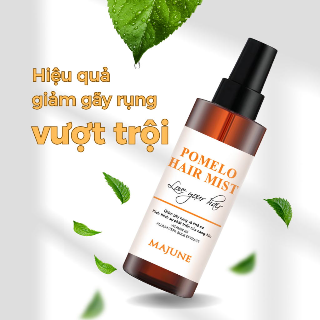 Xịt kích mọc tóc tinh dầu vỏ bưởi MAJUNE 100ml, giảm gãy rụng tóc, dưỡng tóc nhanh dài, kích thích mọc tóc tự nhiên