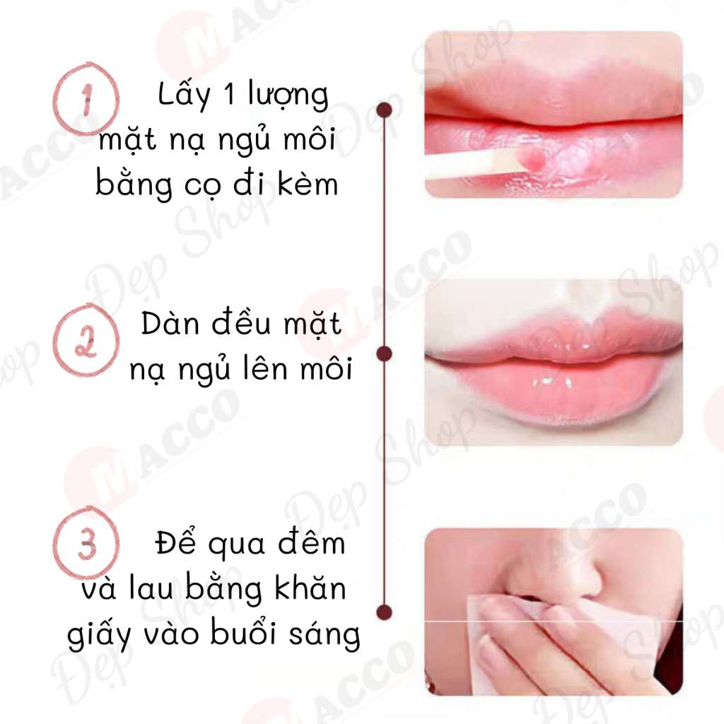 Mặt Nạ Ngủ Làm Hồng Môi KISS PONY, Dưỡng Ẩm Sâu, Cho Đôi Môi Căng Mọng, Ửng Hổng Tươi Trẻ