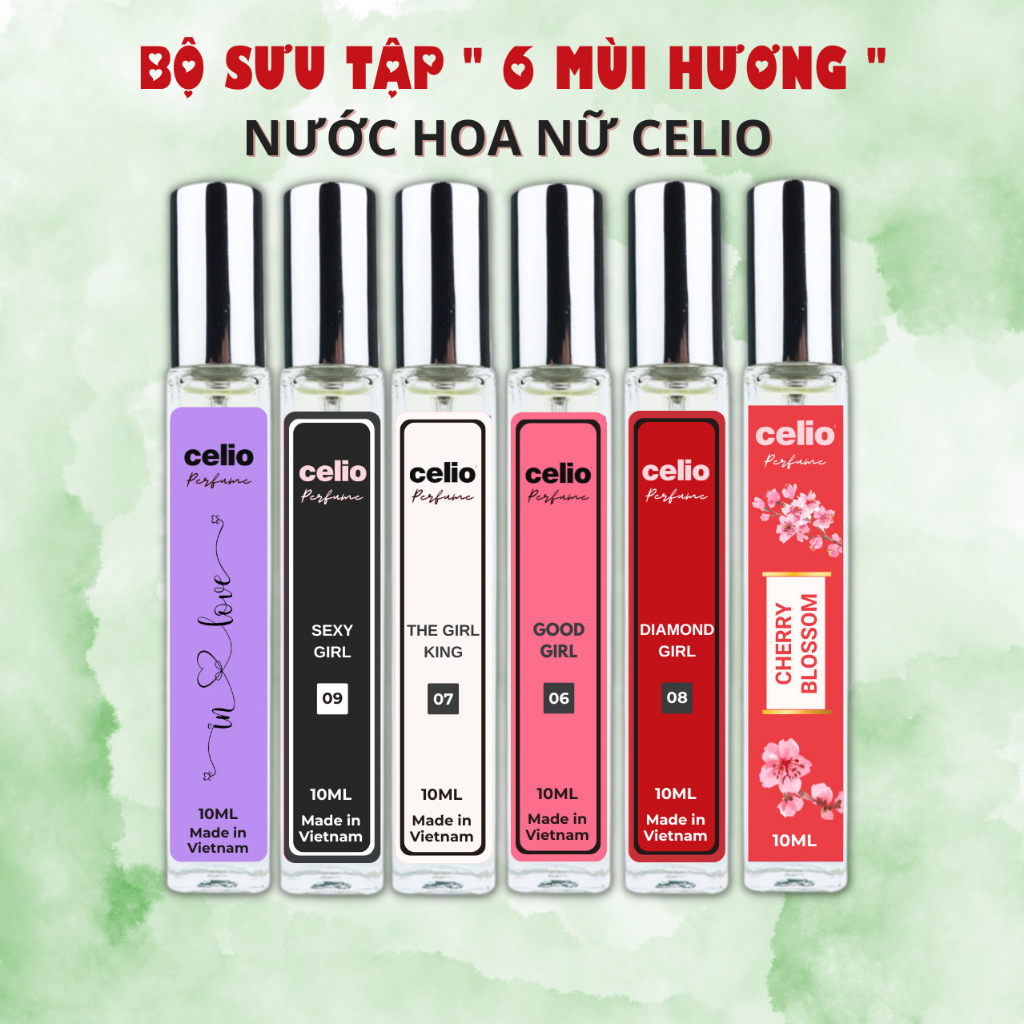 Tinh Dầu Nước Hoa Celio Nước Hoa Body Cá Tính Nồng Nàn Quyến Rũ Gợi Cảm Thơm Lâu Dạng Xịt Tiện Lợi Dung Tích 10ml