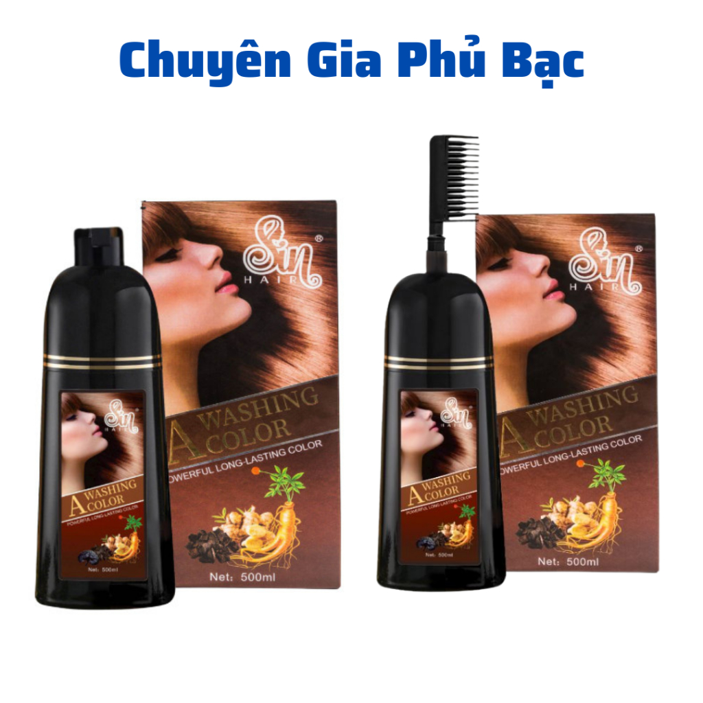 [Chính hãng] Dầu Gội Phủ Bạc Sin Hair Nhân Sâm Nhật Bản N1