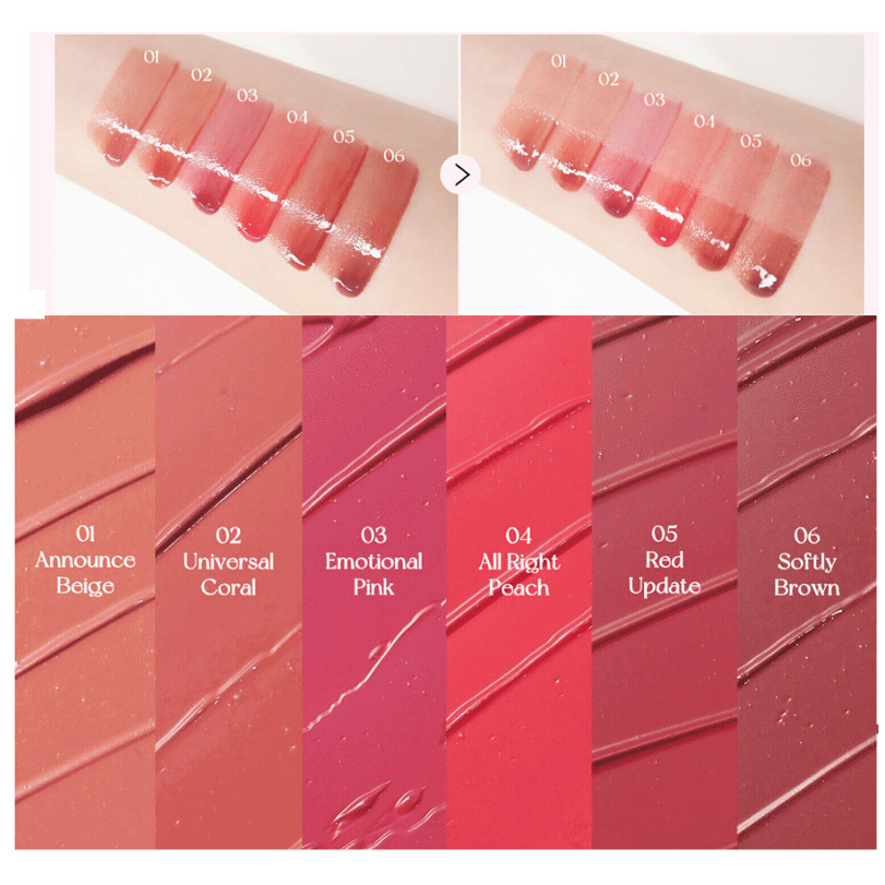 (BILL KOREA) Son Tint Bóng PERIPERA Water Bare Tint 3.7g