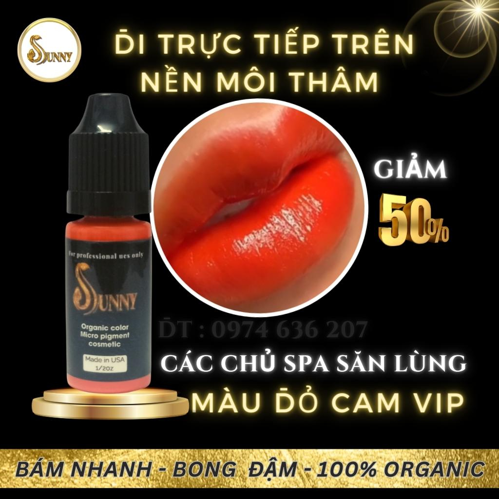 Sỉ mực phun xăm hữu cơ SUNNY, mực xăm môi mày mí bong đậm 10ml