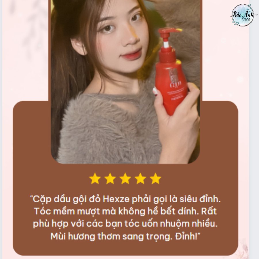 Cặp dầu gội xả Hexze Pro giảm bết tóc, dưỡng tóc mềm mượt