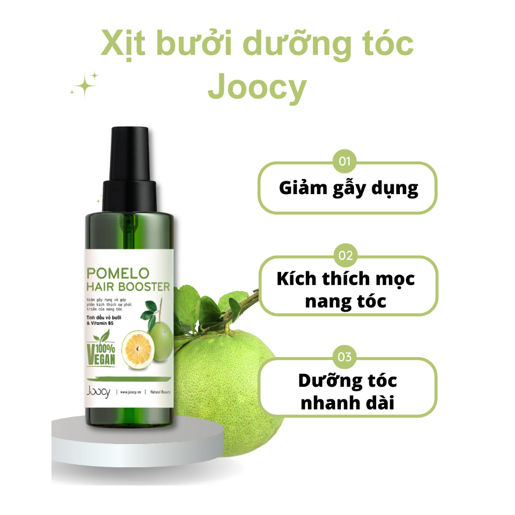Xịt bưởi dưỡng tóc Joocy giảm gãy rụng kích mọc tóc 100ml