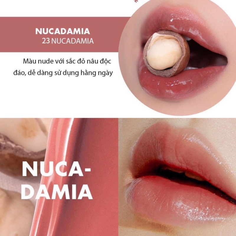 Son Bóng Romand Juicy Tint 23 Nucadamia căng mọng môi