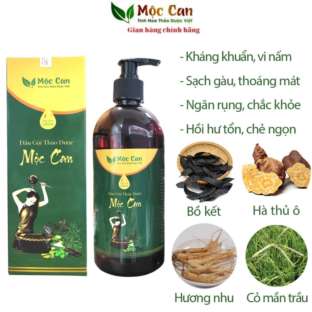 Dầu gội thảo dược giảm rụng tóc, bạc tóc, kích thích mọc tóc 500ML