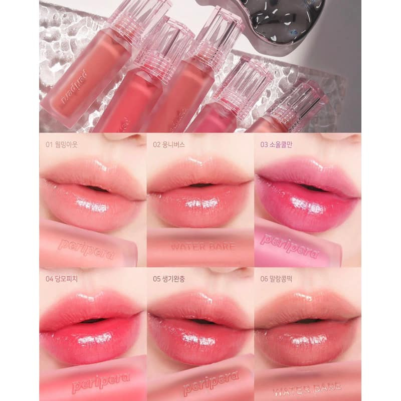 [CHUẨN AUTH] Son Tint Bóng Peripera Water Bare Tint Đủ Màu 01 02 03 04 05 06 07 08 Siêu Đẹp Lâu Trôi Căng Mọng