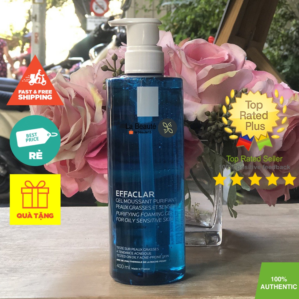 La Roche-Posay Effaclar Gel Moussant Purifiant Peaux Grasses – Gel Rửa Mặt Cho Da Nhờn Mụn 400ml