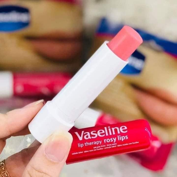Son Dưỡng Môi Vaseline Hồng Xinh Rosy lips Dạng Thỏi