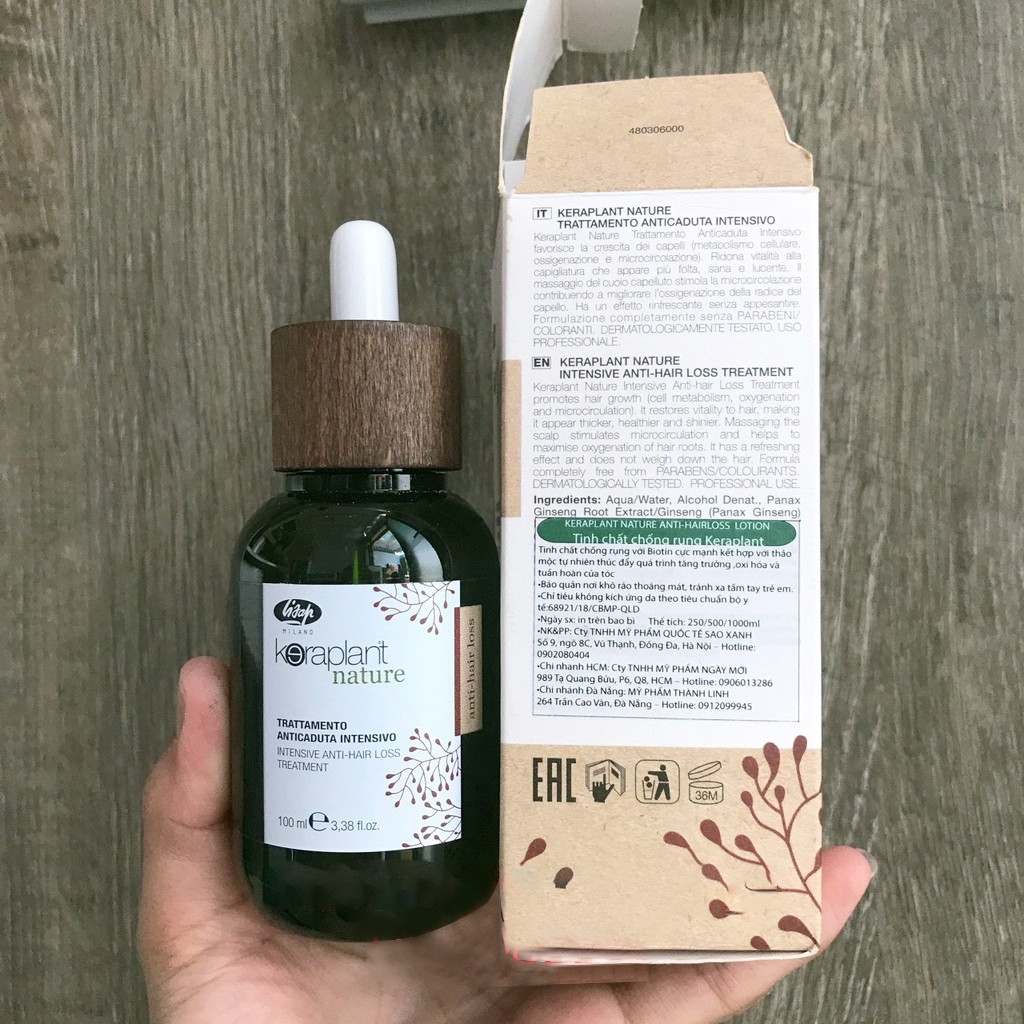 Tinh dầu mọc tóc Keraplant Nature Energizing Treatment 100ml serum kích thích mọc tóc, huyết thanh ngăn rụng
