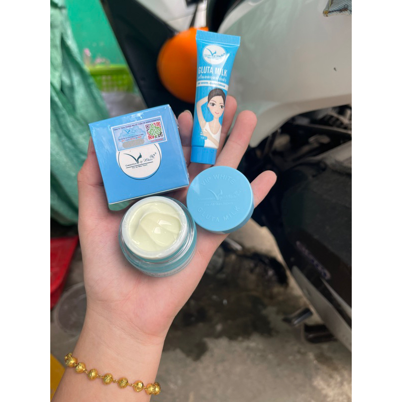 Combo Kem Nách Gluta Milk Giúp Khử Thâm, Trắng Da Vùng Nách