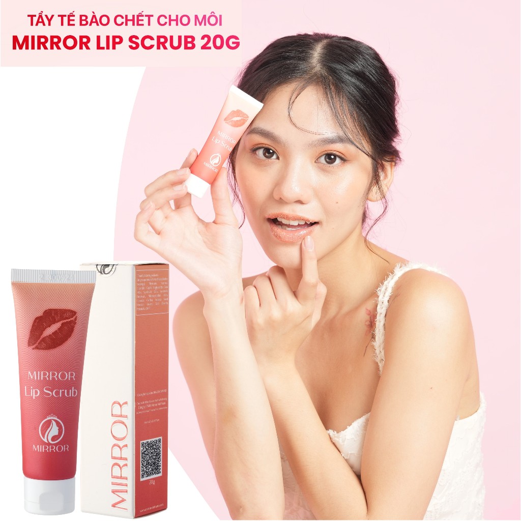 Tẩy tế bào chết cho môi MIRROR Lip Scrub 20g Hương cà phê – Tẩy da chết môi, Giúp Môi Hồng Tự Nhiên, Mềm Mại, Mịn Màng