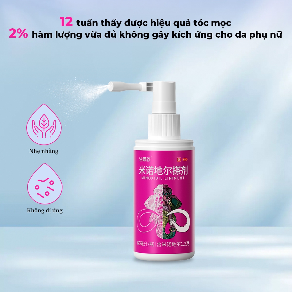 Dafexin Minoxidil Xịt Mọc Tóc 5% và 2% Dùng Cho Cả Nam và Nữ, Ngăn Ngừa Rụng Tóc và Phục Hồi Tóc