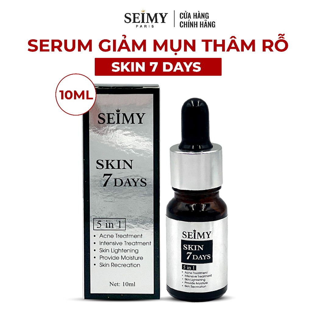 Serum giảm mụn thâm rỗ Seimy – Skin 7 Days – Công dụng 5 trong 1 hiệu quả sau 7 ngày 10ml