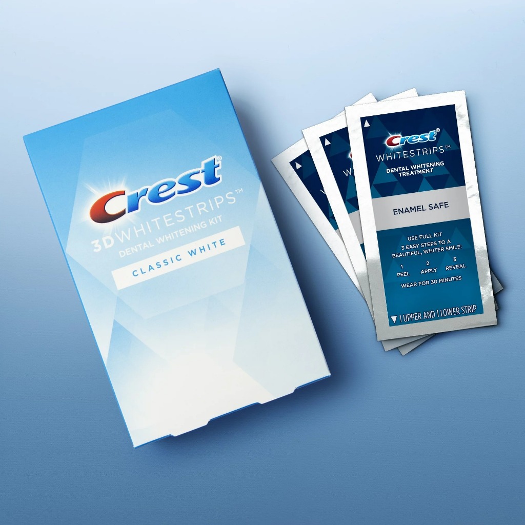 Miếng dán trắng răng Crest 3D White của Mỹ theo cấp độ levels – 1 Gói tẩy trắng răng