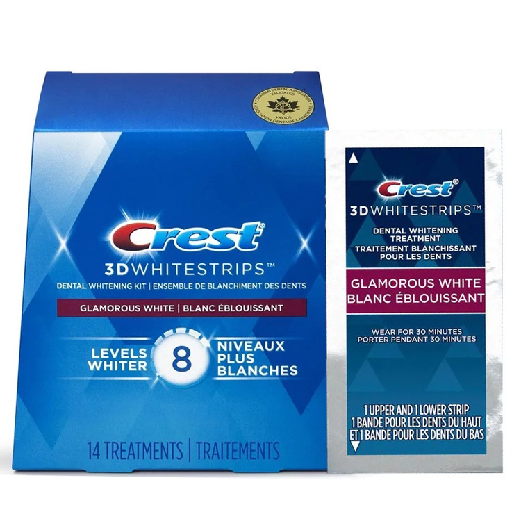 Miếng dán trắng răng Crest 3D White của Mỹ theo cấp độ levels – 1 Gói tẩy trắng răng