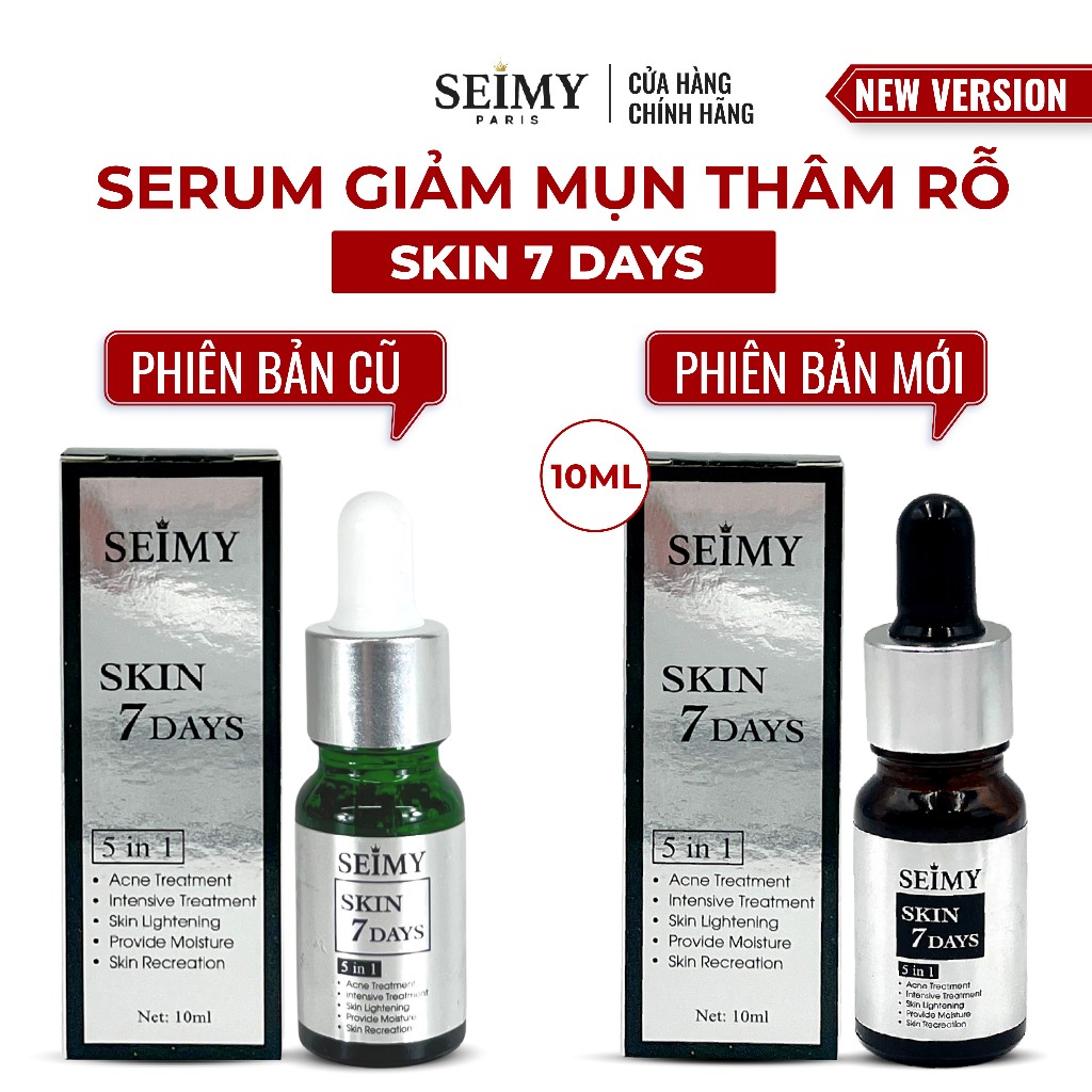 Serum giảm mụn thâm rỗ Seimy – Skin 7 Days – Công dụng 5 trong 1 hiệu quả sau 7 ngày 10ml