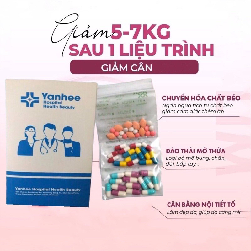 Giảm Cân Vip 7 Yanhee Giảm Ngay 3-5 kg / tuần Không Tác Dụng phụ