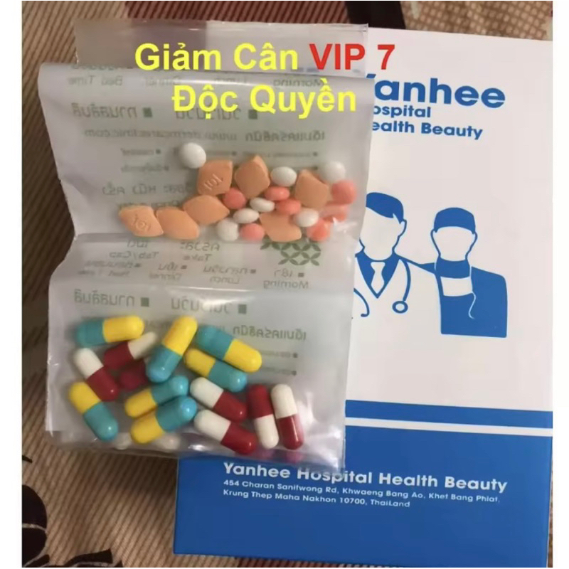 Giảm Cân Vip 7 Yanhee Giảm Ngay 3-5 kg / tuần Không Tác Dụng phụ