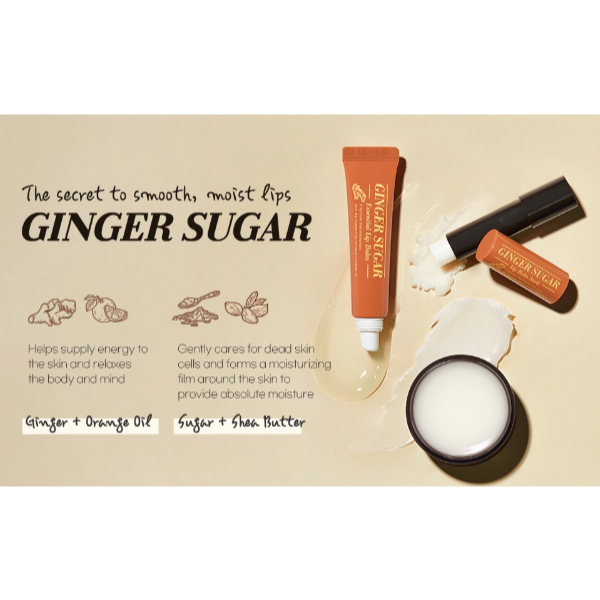 (BILL HÀN) Son Dưỡng Không Màu, Tẩy Da Chết, Mặt Nạ Ngủ Môi ARITAUM ETUDE Ginger Sugar Lip Balm