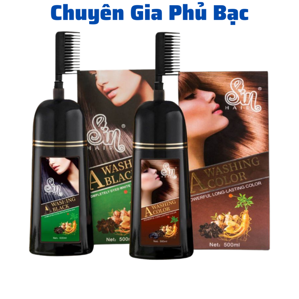 [Chính hãng] Dầu Gội Phủ Bạc Sin Hair Nhân Sâm Nhật Bản N1