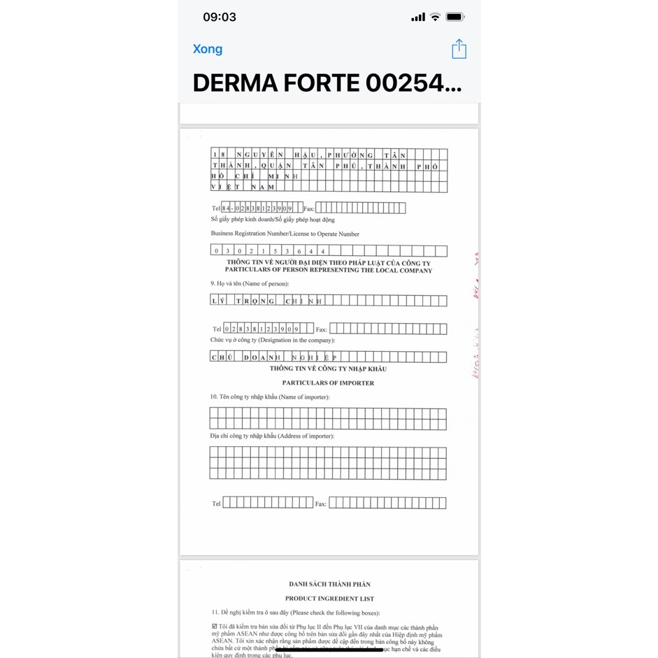 Derma Forte Giảm Thâm Mụn, Dưỡng trắng mịn da – Bản Thường