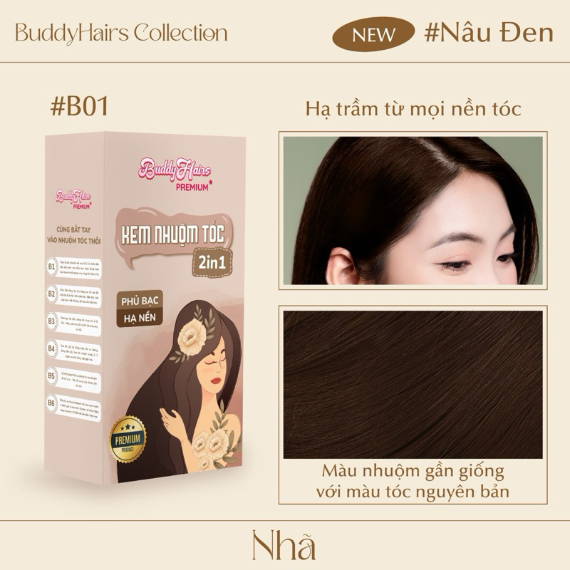 Thuốc nhuộm tóc Hạ Nền / Set nhuộm tóc Hạ Nền tóc độc quyền BuddyHairs, BuddyHair, Buddy.hair