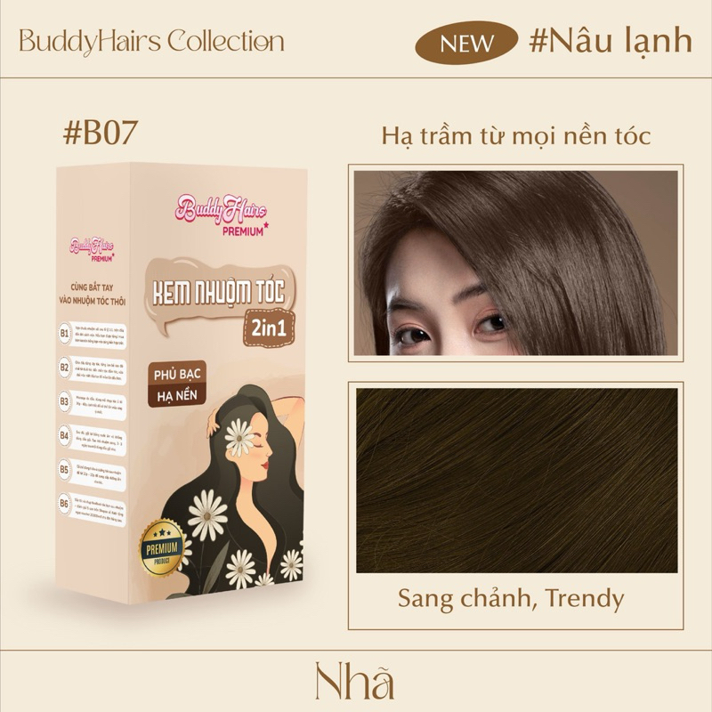 Thuốc nhuộm tóc Hạ Nền / Set nhuộm tóc Hạ Nền tóc độc quyền BuddyHairs, BuddyHair, Buddy.hair