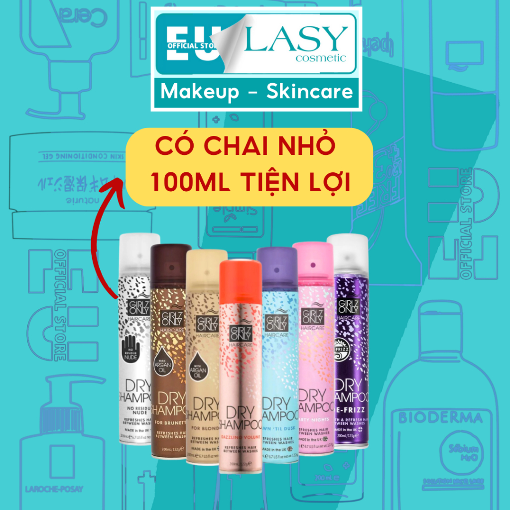 Dầu Gội Khô Girlz Only Party Nights / Dawn ‘Til Dusk / Dazzling Volume / No Residue Nude 200ml