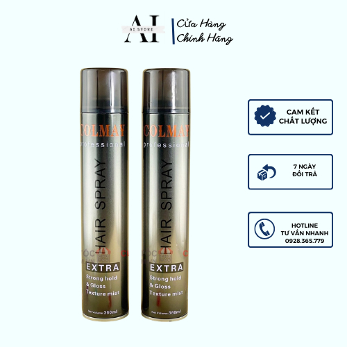 Gôm xịt tóc Colmav Professional 360ml tạo kiểu giữ nếp cho tóc. HÀNG CHÍNH HÃNG. AI Store