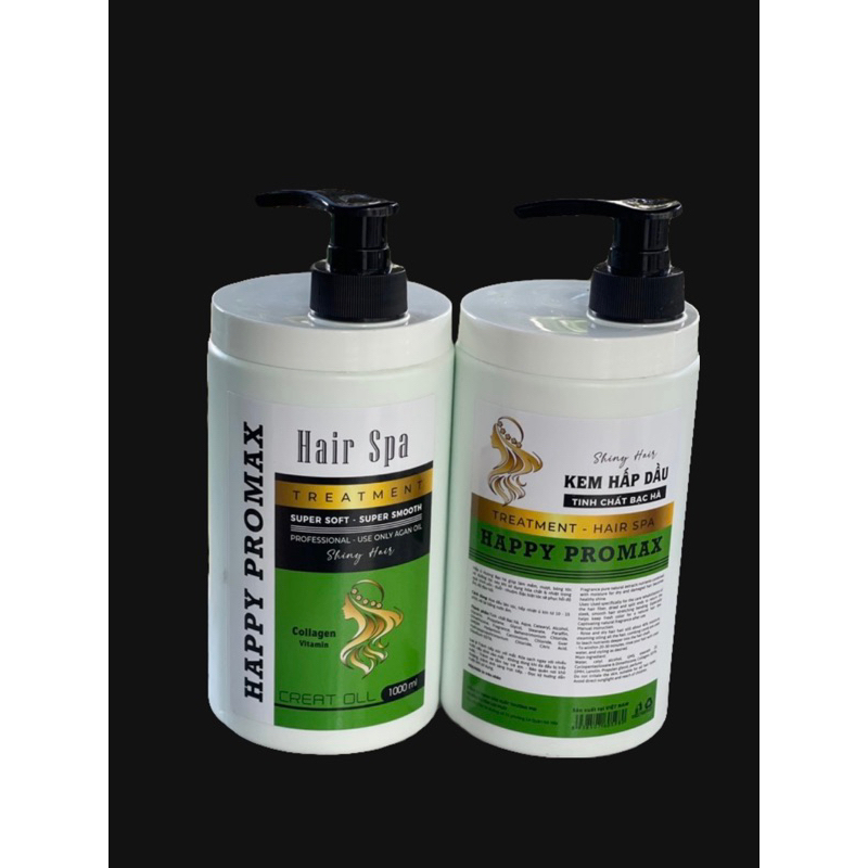 HẤP DẦU, XẢ TÓC  HAPYYPROMAX 1000ML HƯƠNG PHẤN , HƯƠNG TRÁI CÂY , HƯƠNG TINH DẦU BẠC HÀ ,HƯƠNG NƯỚC HOA