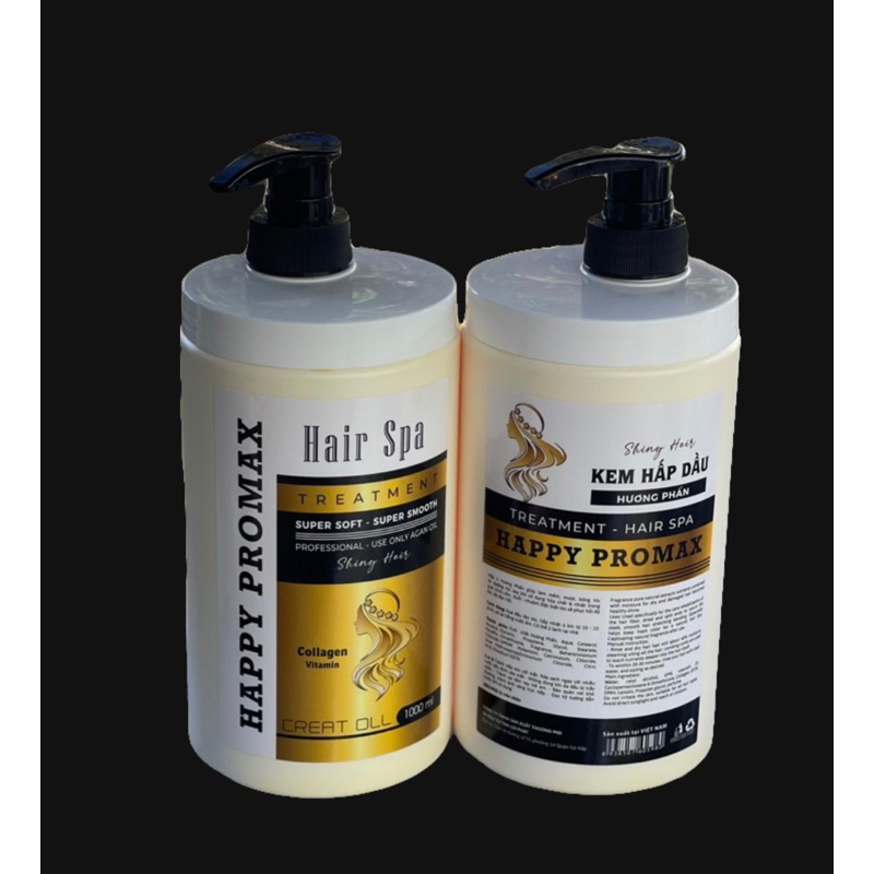 HẤP DẦU, XẢ TÓC  HAPYYPROMAX 1000ML HƯƠNG PHẤN , HƯƠNG TRÁI CÂY , HƯƠNG TINH DẦU BẠC HÀ ,HƯƠNG NƯỚC HOA