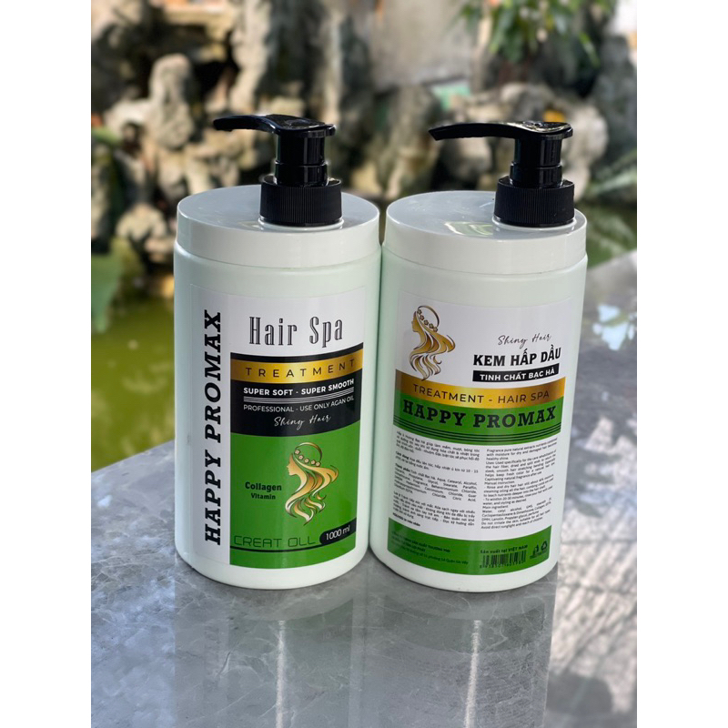HẤP DẦU, XẢ TÓC  HAPYYPROMAX 1000ML HƯƠNG PHẤN , HƯƠNG TRÁI CÂY , HƯƠNG TINH DẦU BẠC HÀ ,HƯƠNG NƯỚC HOA