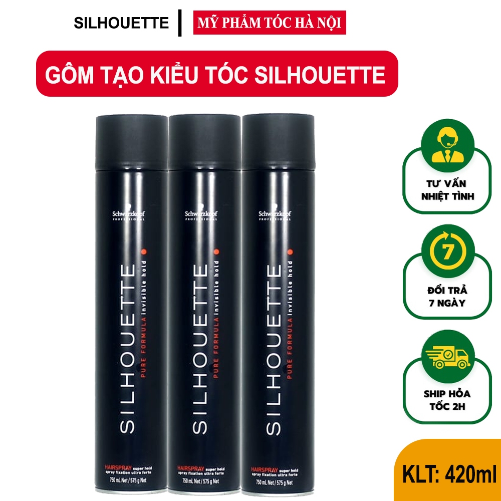 Gôm Xịt Tóc SILHOUTTE, Keo Xịt Tóc Nam, Hương Nước Hoa Nam Tính, Giữ Nếp suốt 24h, Dễ Tạo Kiểu, Không Gầu, Không Ngứa !