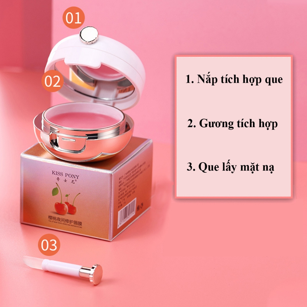 Mặt nạ ủ hồng môi Ecotony hương cherry dưỡng ẩm cho đôi môi