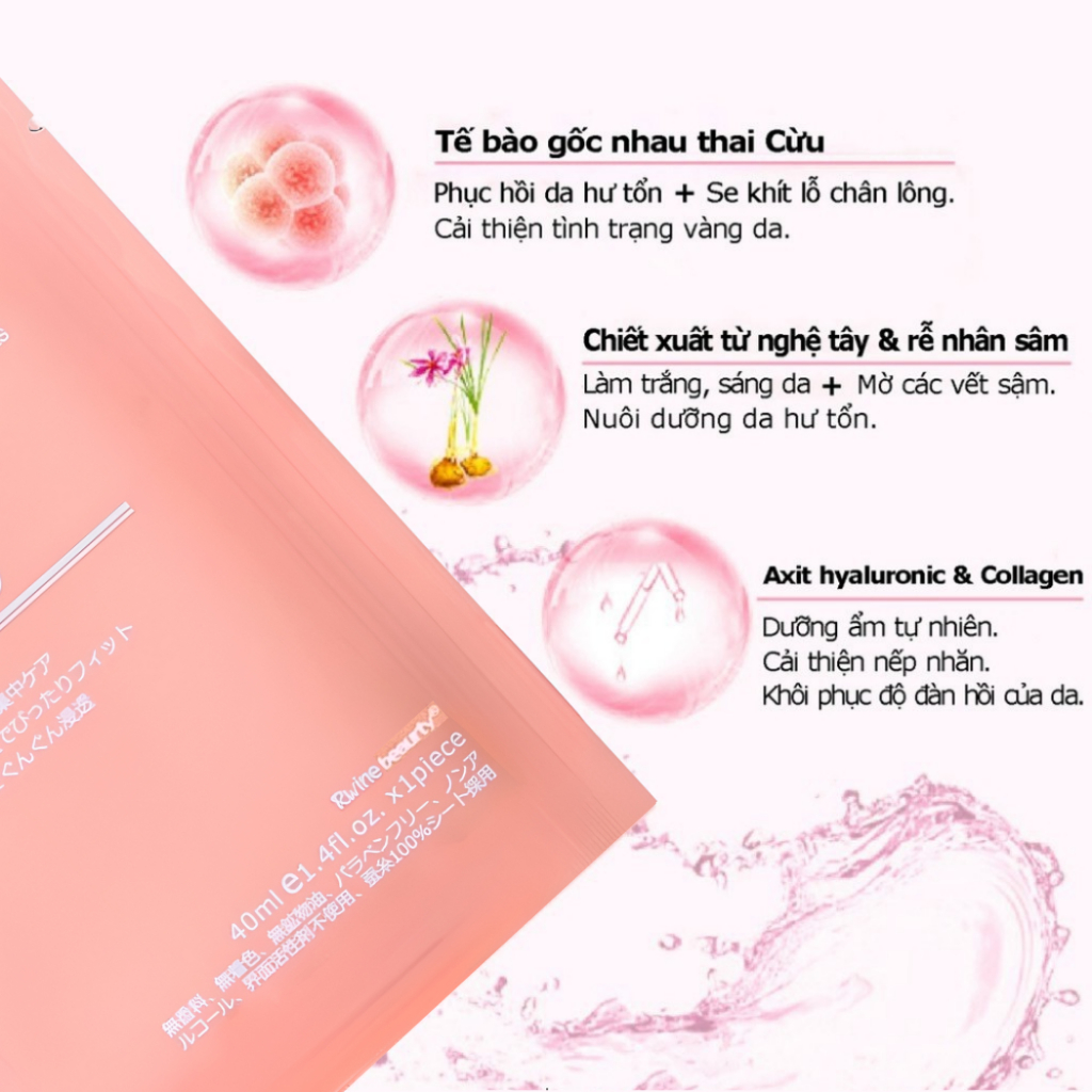 Combo 100 Mặt Nạ Nhau Thai Cừu, 2 Hộp Set 50 Miếng Mask Giấy Dưỡng Trắng Da Mặt Cấp Ẩm Tái Tạo Collagen Phục Hồi 40ml