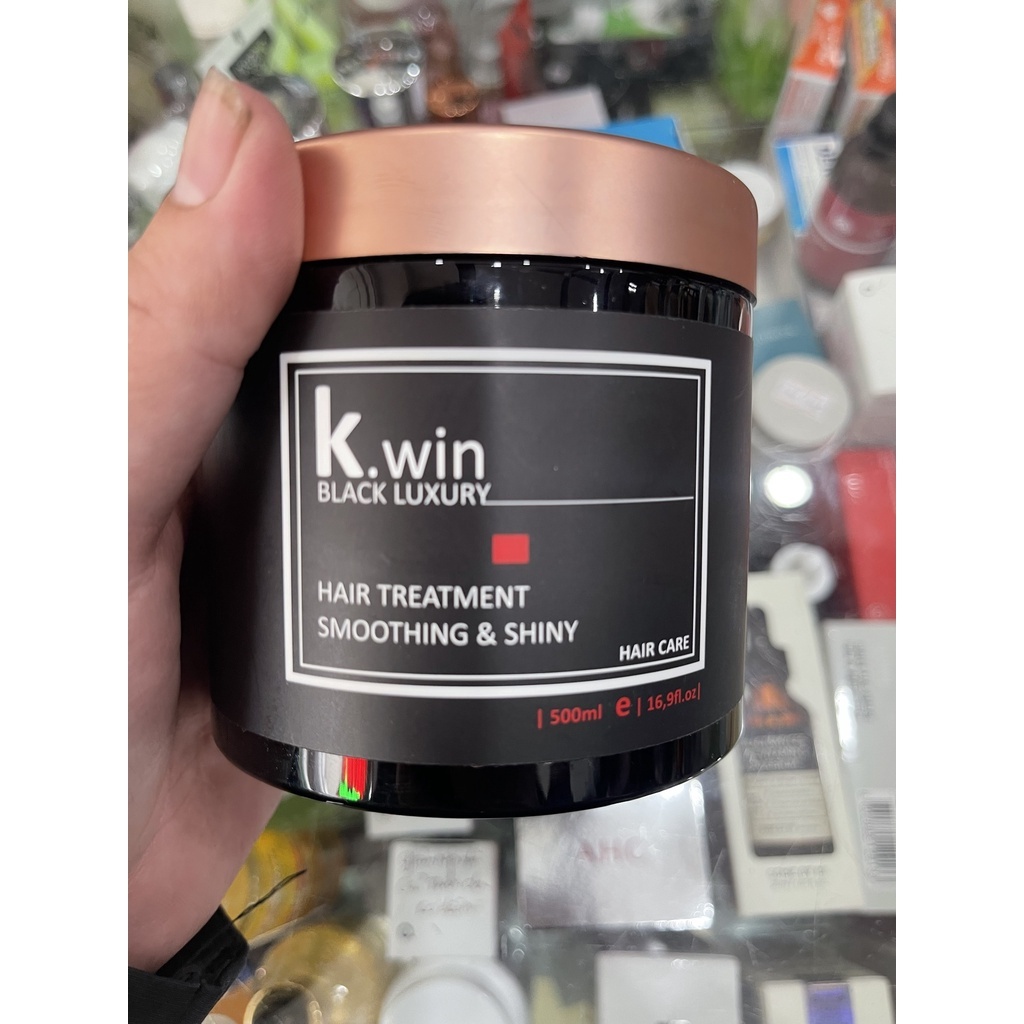 Kem ủ tóc phục hồi hư tổn hấp tóc argan siêu mềm mượt tóc khô xơ uốn nhuộm duỗi K.win luxury smoothing and shiny 500ml