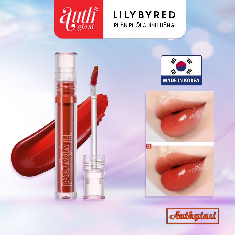 Son kem bóng LILYBYRED Tint Glassy Layer Fixing Tint màu 07 Sun Orange Cam Cháy căng bóng