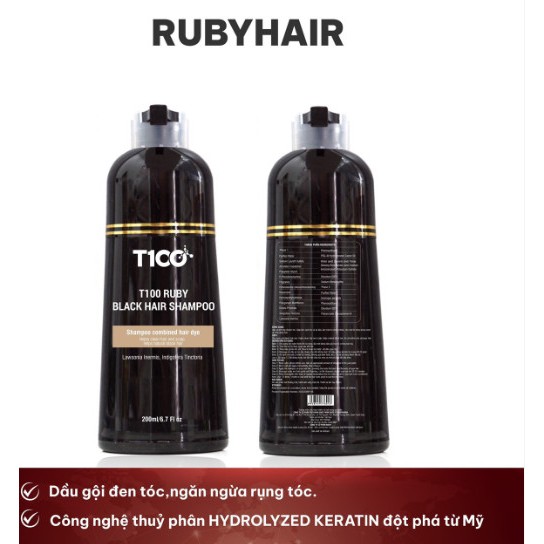 Dầu gội làm đen tóc thảo dược giúp tóc mềm mượt chắc khoẻ từ trong ra ngoài 200ml