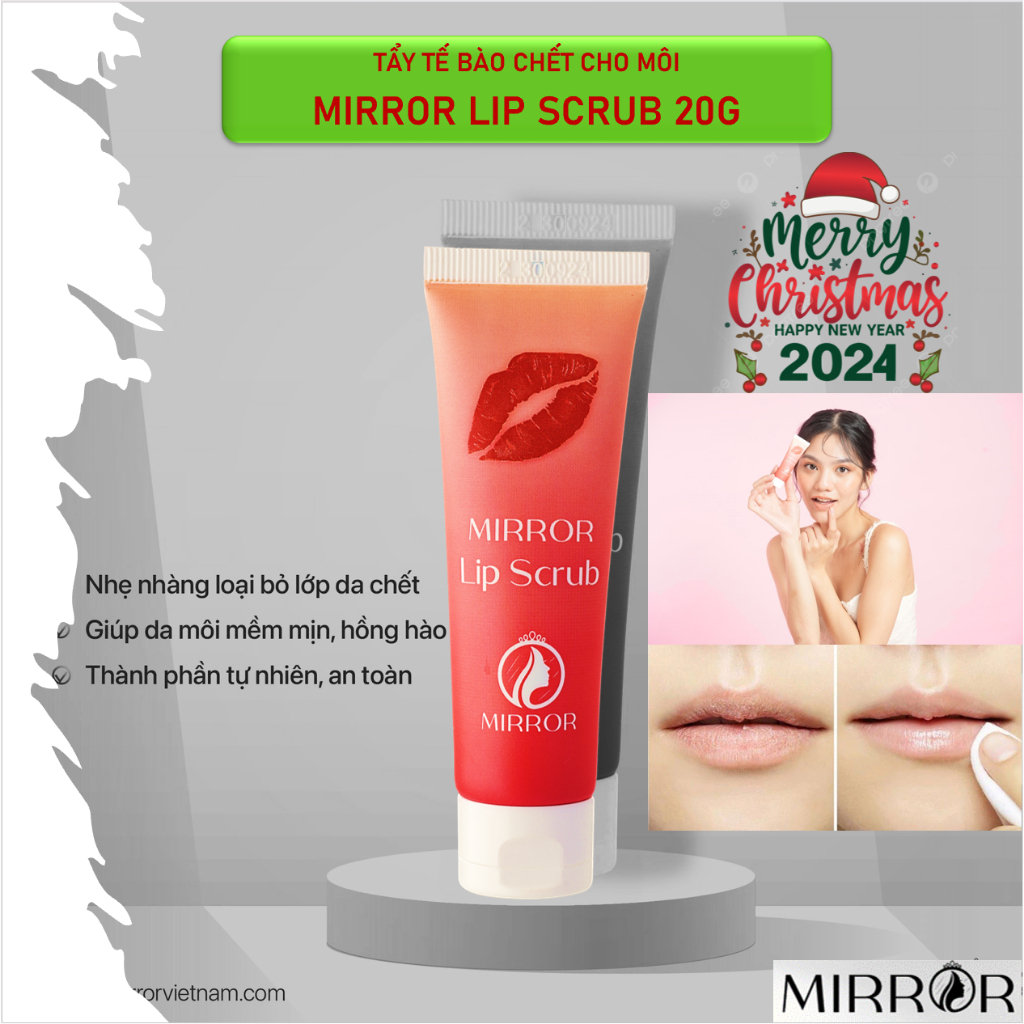 Tẩy tế bào chết cho môi MIRROR Lip Scrub 20g Hương cà phê – Tẩy da chết môi, Giúp Môi Hồng Tự Nhiên, Mềm Mại, Mịn Màng