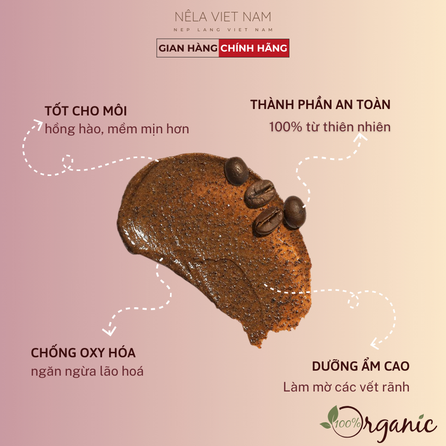 Tẩy Tế Bào Chết Môi, Tbc Môi Và Da Chết Thuần Chay Từ Cà Phê Làm Mềm, Giảm Nứt Nẻ Và Dưỡng Hồng Môi