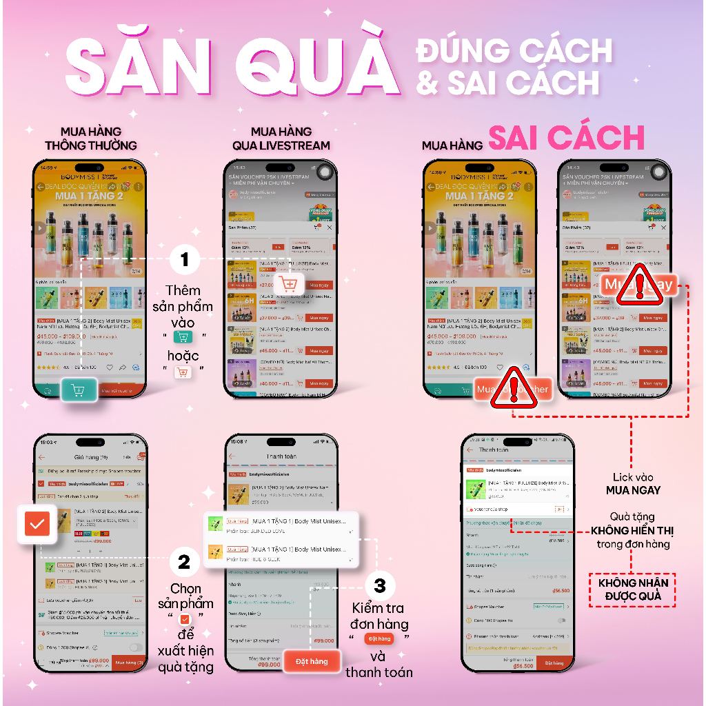 [MUA 2 TẶNG 2 FULLSIZE] Body Mist Unisex Nam Nữ Đi Học Lưu Hương Lâu 6H Bodymist Xịt Thơm Toàn Thân Chính Hãng BODYMISS