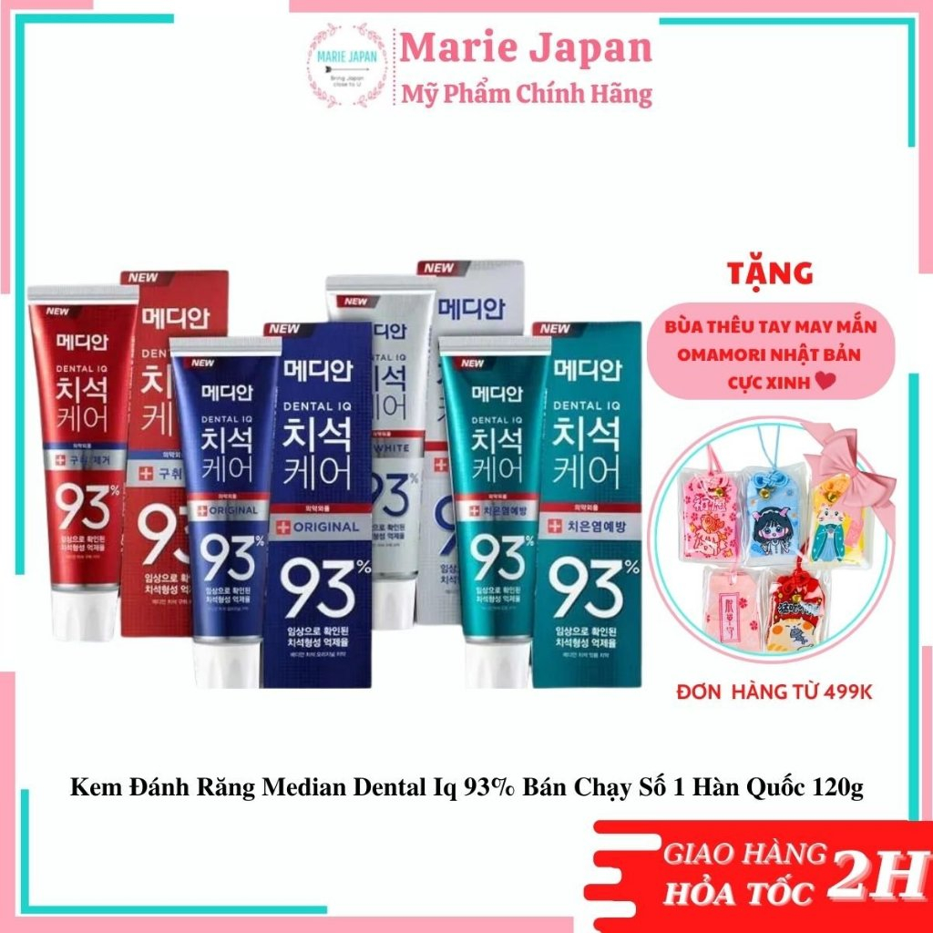 Kem đánh răng Median Dental Iq 93% bán chạy số 1 Hàn Quốc 120g