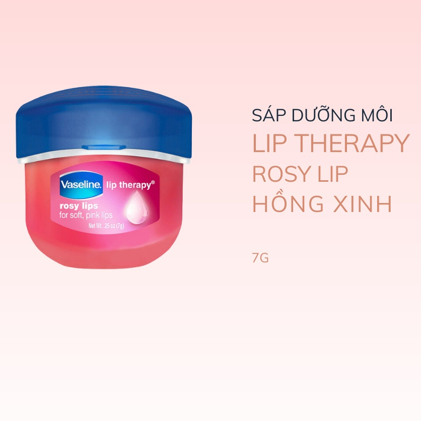 Sáp Dưỡng Môi Cao Cấp Vaseline Lip Therapy Rosy Lip 7g Giữ Ẩm và Làm Hồng Môi