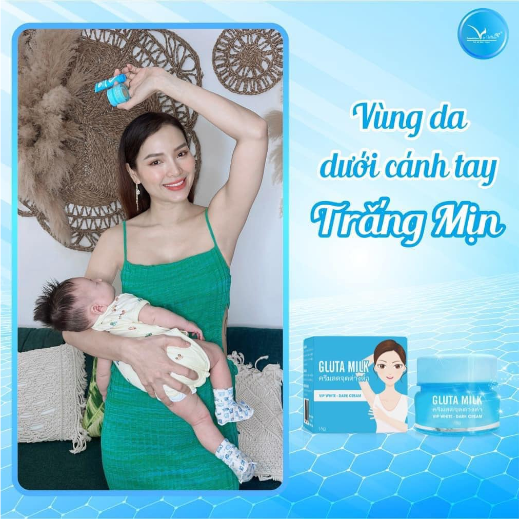 [Chính Hãng, Mua 1 tặng 1] Kem Thâm Nách Gluta Milk Thái Lan, Khử Thâm Nách,Mông, Đầu Gối, Khuỷu tay, 50g