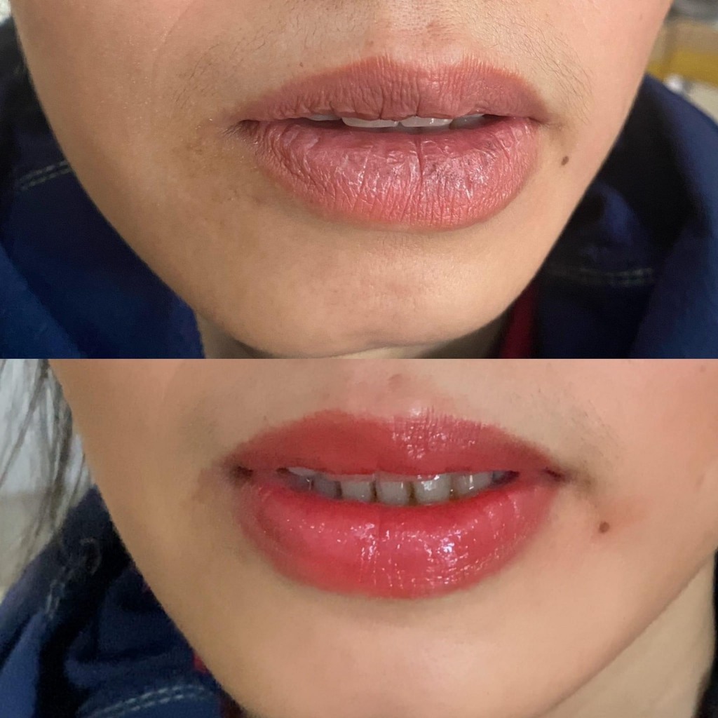 Son dưỡng môi kích màu sau phun xăm DR TATTOO, kem dưỡng môi thâm loang cấp ẩm mềm môi căng bóng màu