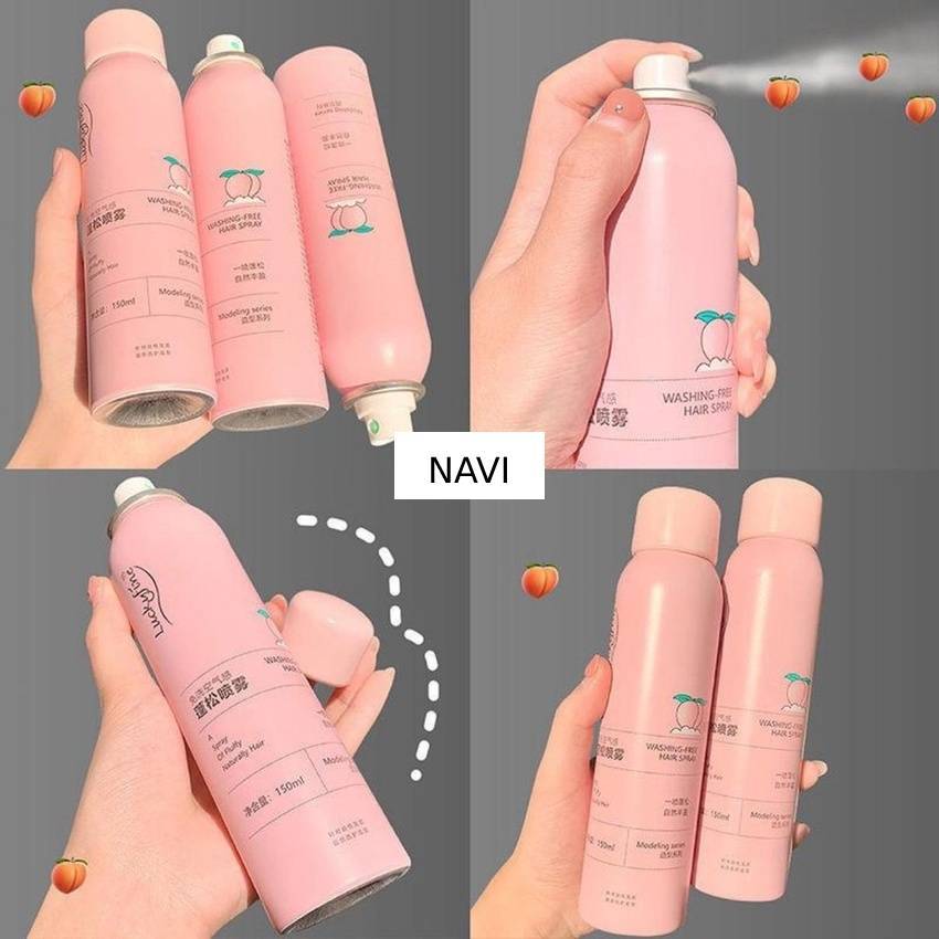 Dầu gội khô dạng xịt an toàn không cần nước dùng cho nam, nữ không bết tóc NAVI