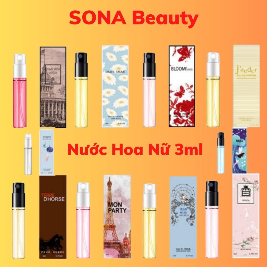 Nước Hoa Nữ MYA 10ml Nội Địa Trung 3ml Thơm Lâu Dai Hương Trái Cây, Dịu Ngọt, Quyến Rũ, Tươi Mát, Lãng Mạn Dạng Xịt SONA